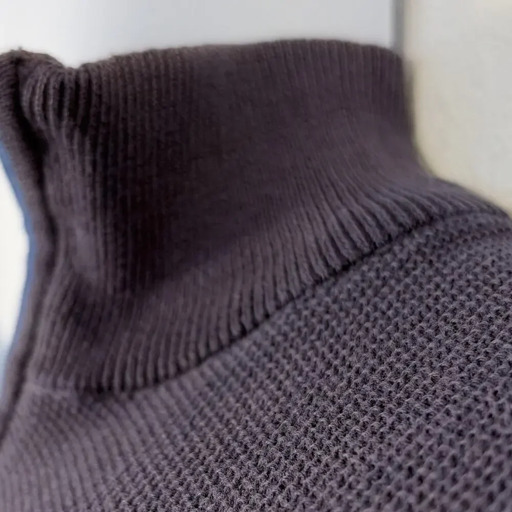 Lyle & Scott Navy Cotton Knit 1/4 Zip Mock Neck Sweater Vest Men's M